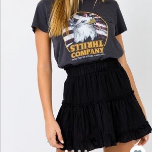 Black Princess Polly Madeleine Black Mini Skirt